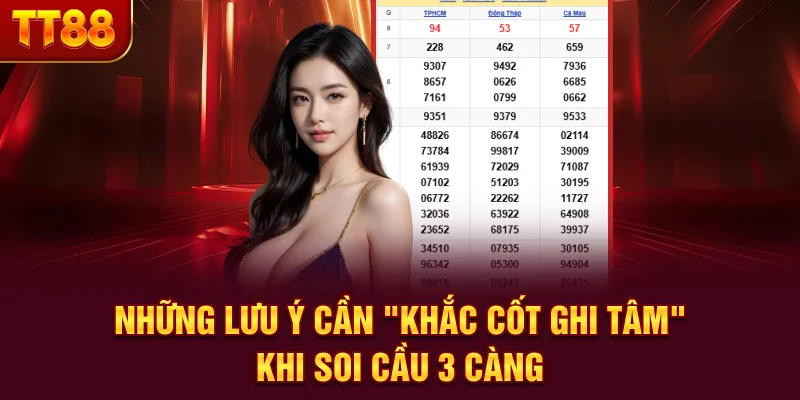 Những lưu ý cần “khắc cốt ghi tâm” khi soi cầu 3 càng